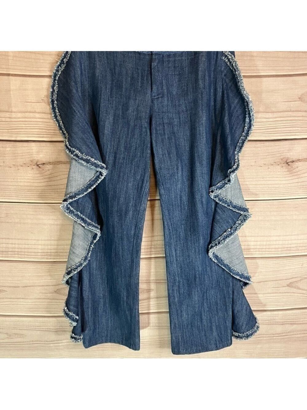ALEXIS Nikko Straight Leg High Rise Cropped Ruffle Pants - Picture 8 of 13